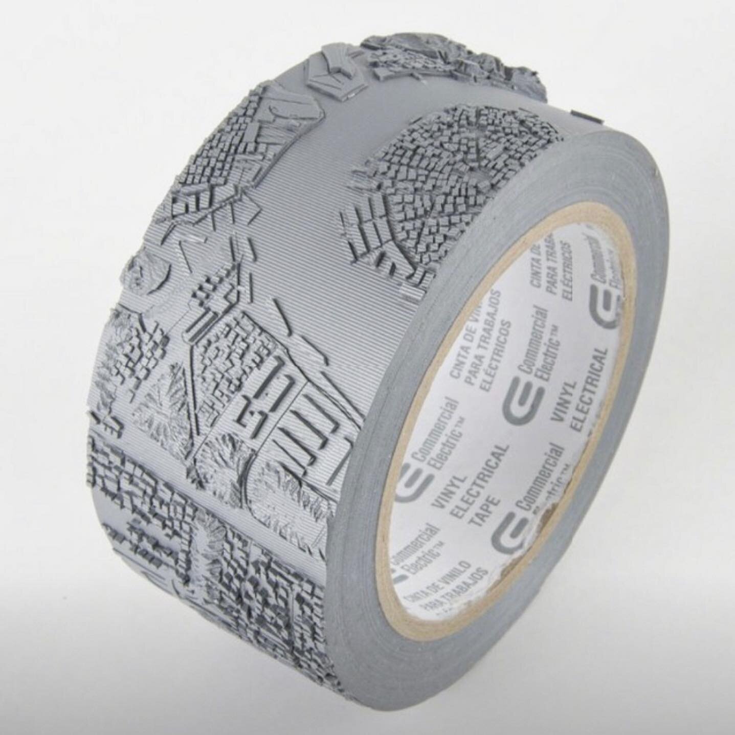 Check out this really cool work by Japanese artist Takahiro Iwasaki who makes maps and city plans by sculpting rolls of duct tape.

#mapart 
#ducttape 
#relief 
#maps