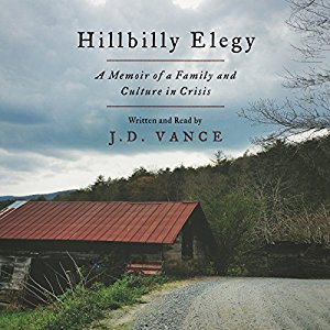 Rating- 4/5 This guy is a Yale Law graduate but grew up in very rough situation in Kentucky. It offers a good glimpse into the heart of blue collar white america and helps to dispel the myth that Trump won because a bunch of racists voted for him. Changed my perception of the world a bit in a good way.