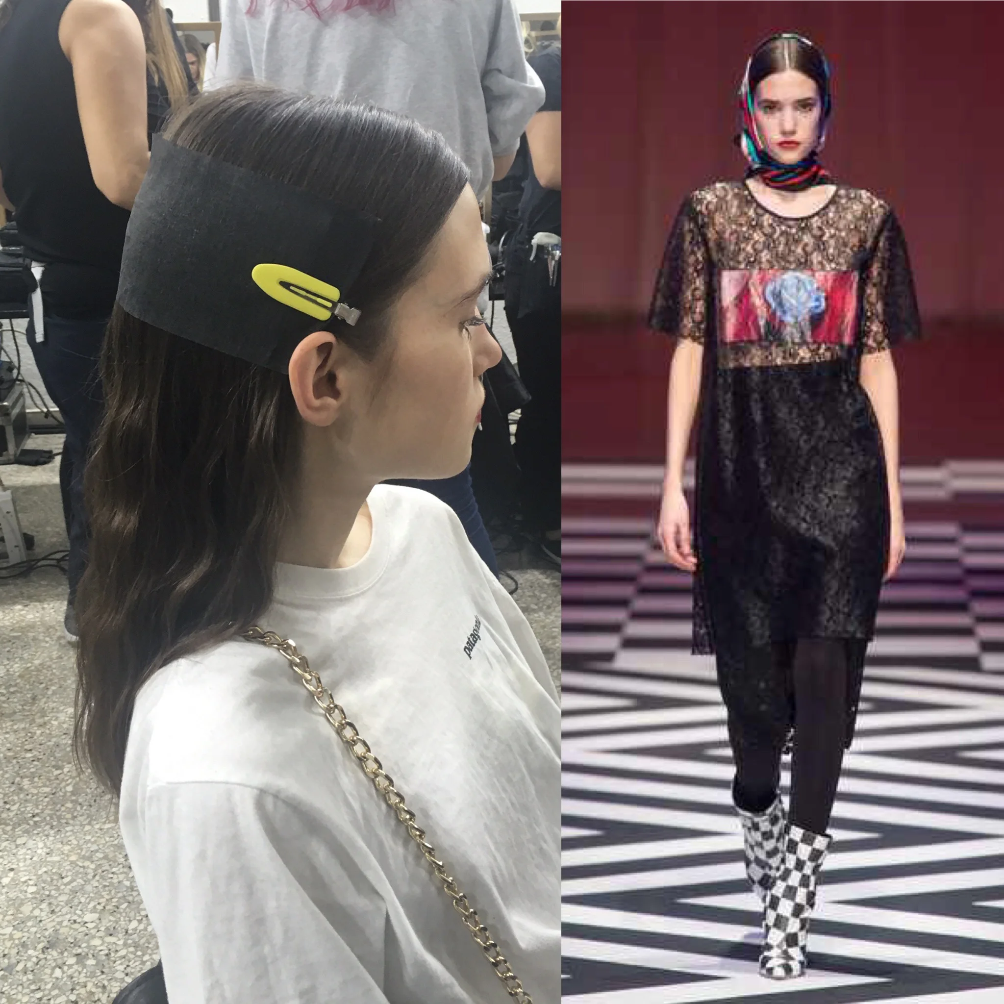 Assisting on MSGM Milan AW17 show for James Pecis
