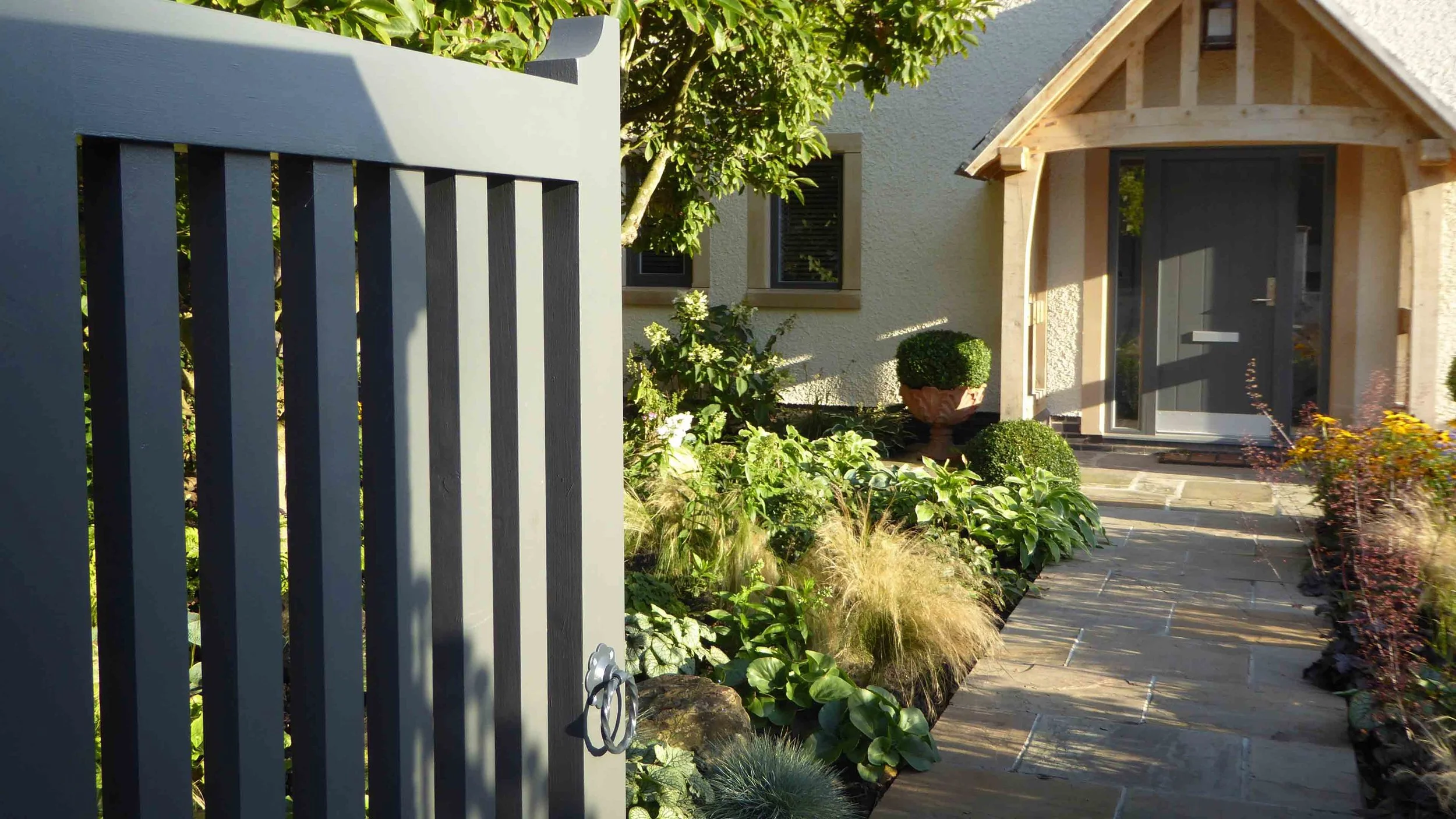 Cheshire Garden Design: The Sun and Shade Garden. The path and shade area