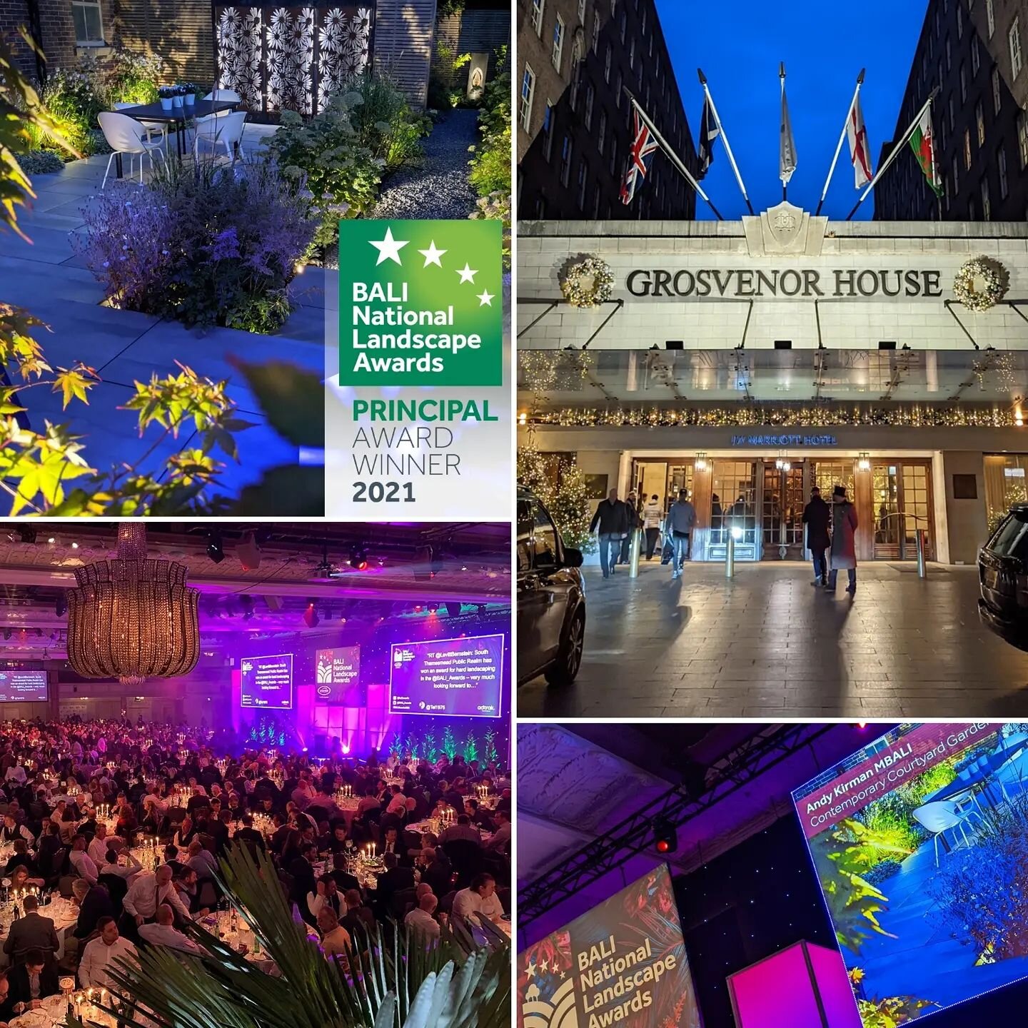 Well what an afternoon at the BALI National Landscape Awards 2021 it was! 
We are delighted to collect the Principal Award for Design Excellence under &pound;50k this year sponsored by @talaseygroup 
Garden designer Rick Everett and Landscaping team 