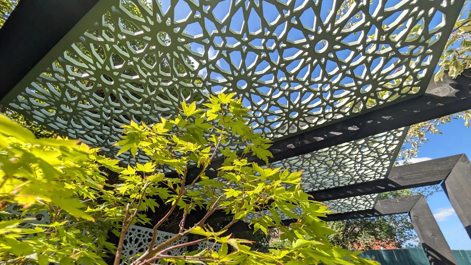 Bespoke Patterned Pergola Roof Panels