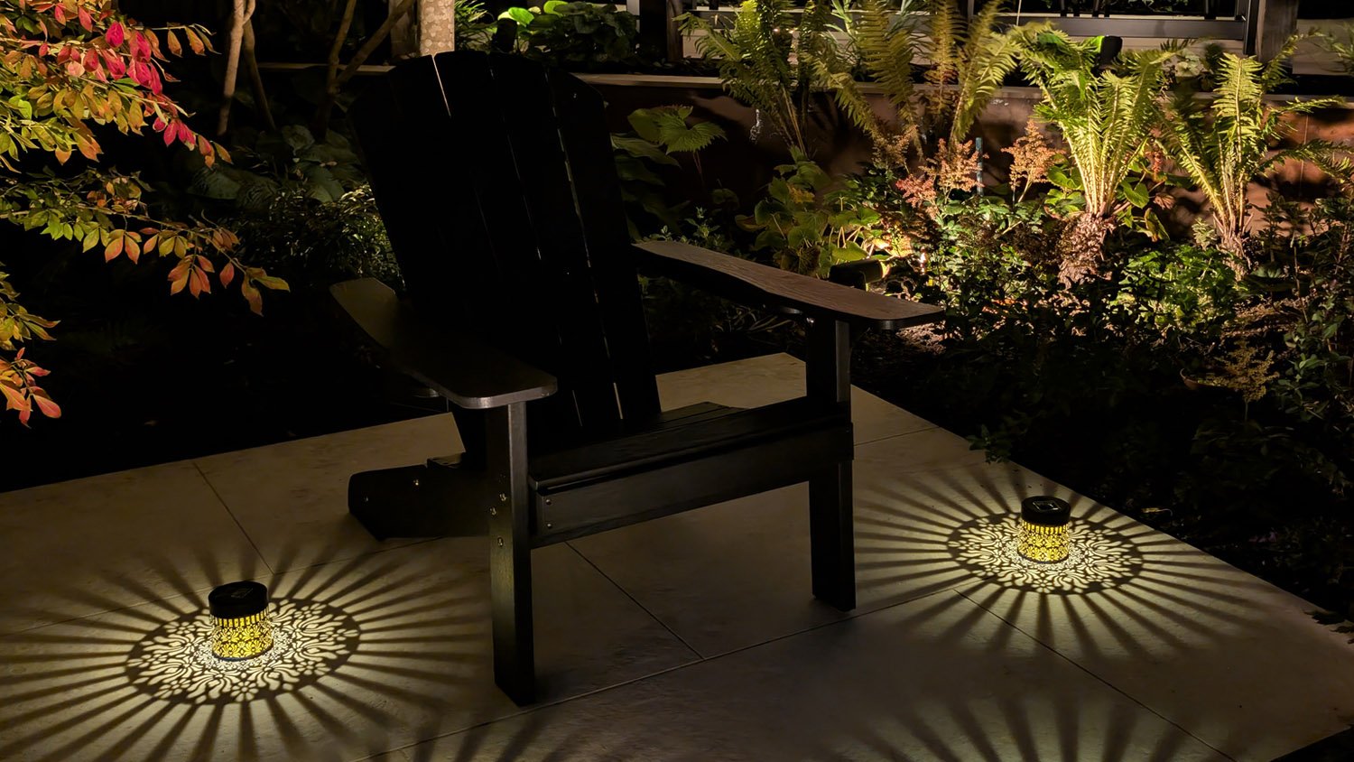 Low-Level Lighting Around a Secluded Garden Seat