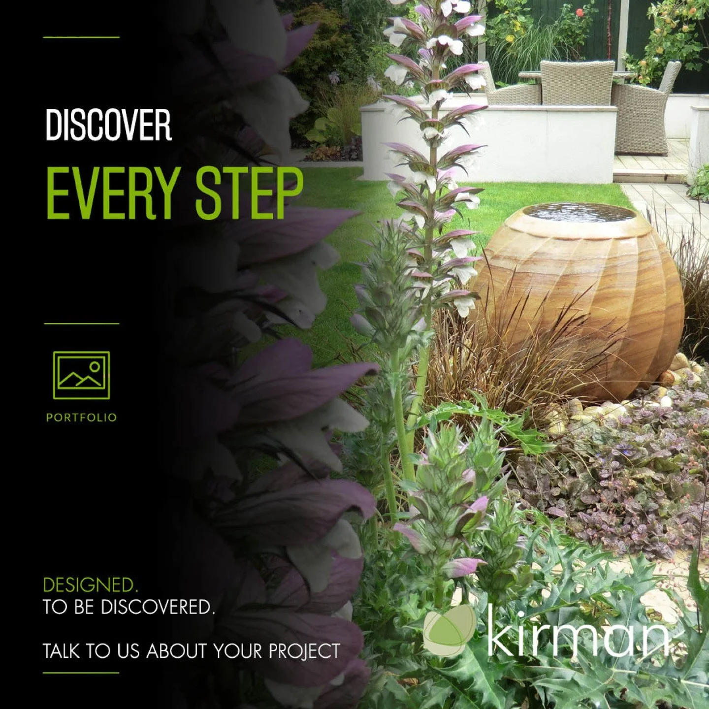 A garden should reveal itself... not give everything away at once.

The most memorable gardens aren't seen in a single glance. They're discovered.

In this garden, bold architectural Acanthus flowers frame the view, inviting your eye through layers o