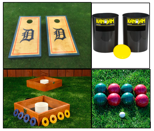 Yard Games $15 apiece, 3 for $40, or 4 for $45