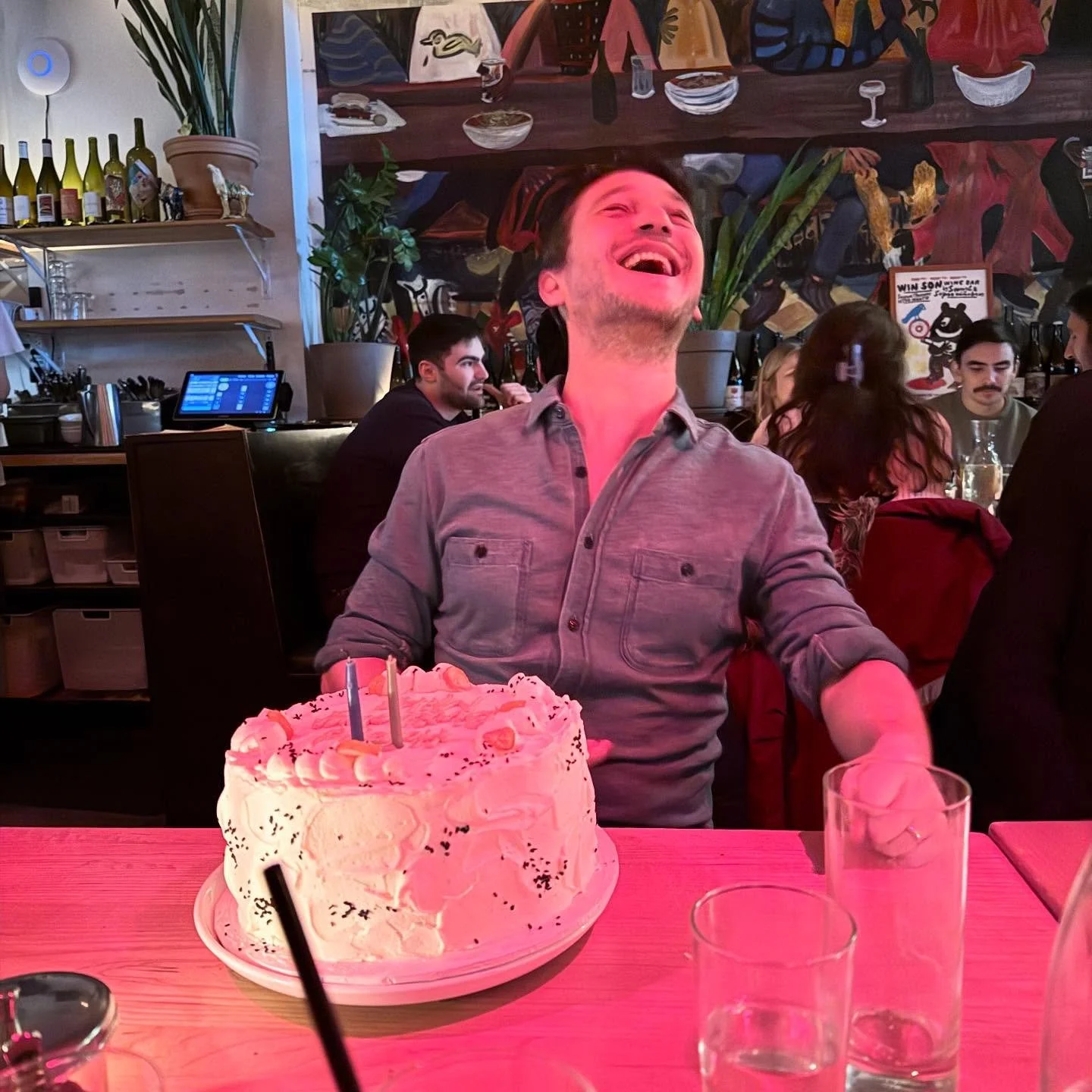 Everybody say happy birthday @mycluein! @winsonbrooklyn! @winsonbakery cake! @lcdsoundsystem! Belting the chorus to Home with a bunch of strangers at @knockdowncenter! What a night.