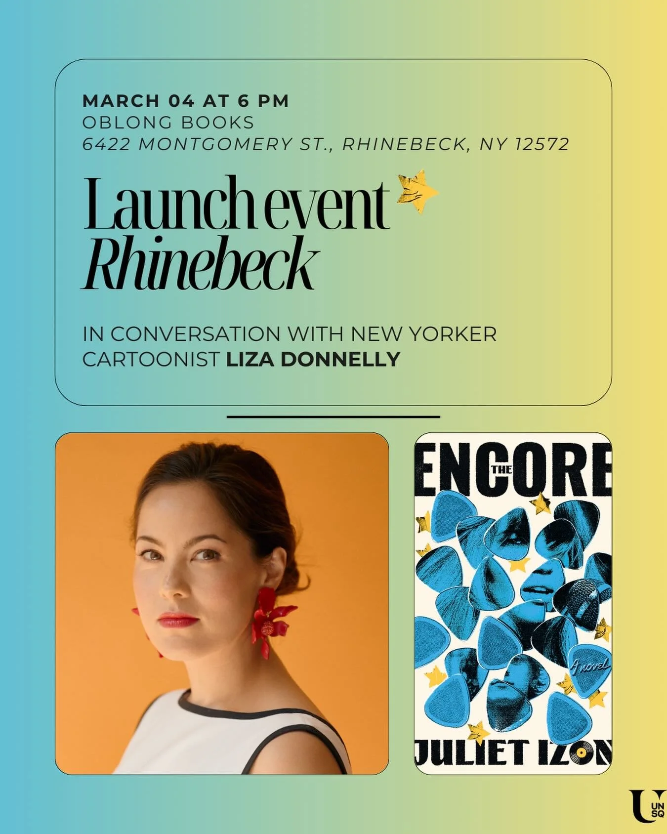 Upstate friends, of course I&rsquo;m coming for you, too! One week from today at my beloved @oblongbooks and with fellow @sidwellfriends alum @lizadonnelly! Hope to see you there.