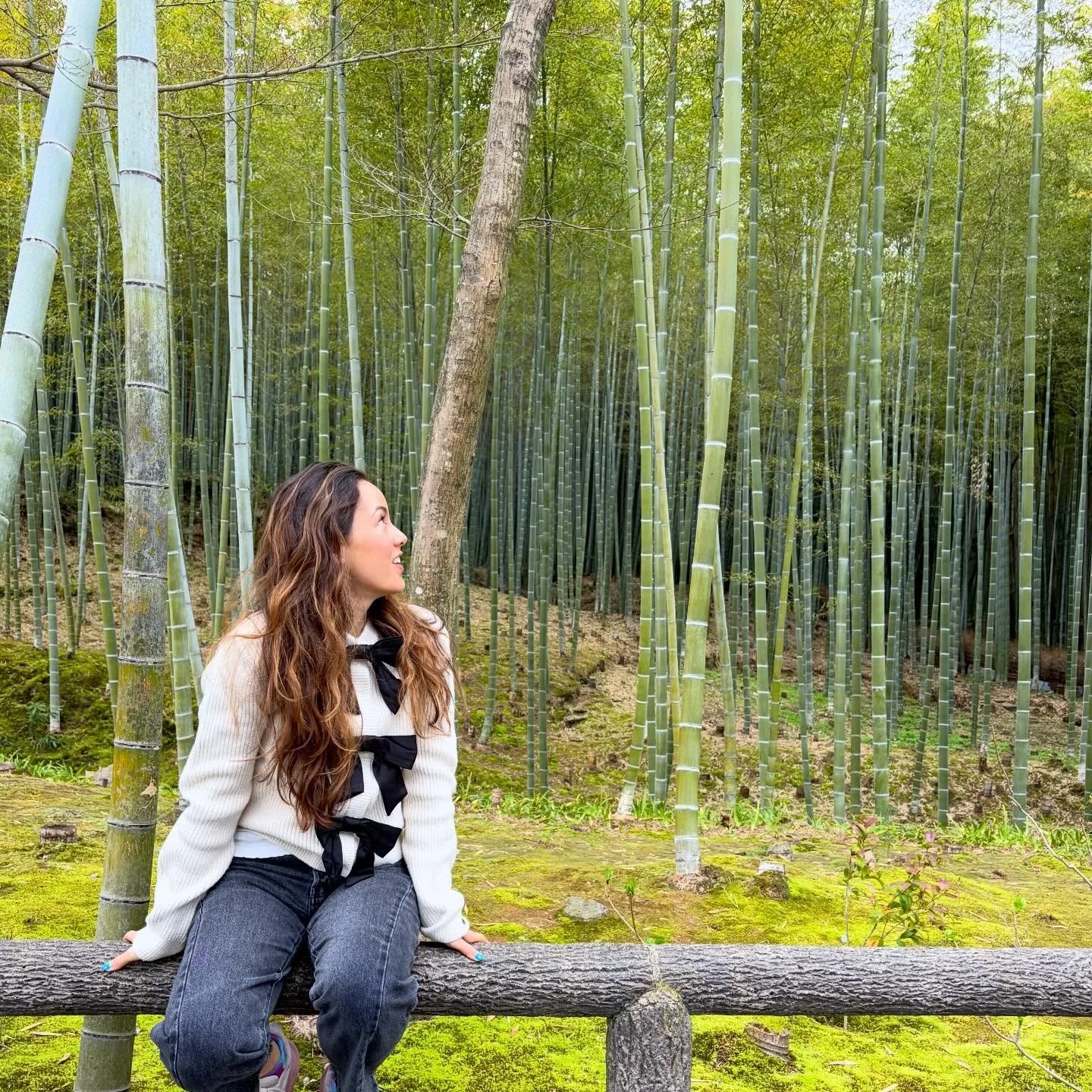 Channeling my inner panda in the bamboo forest.