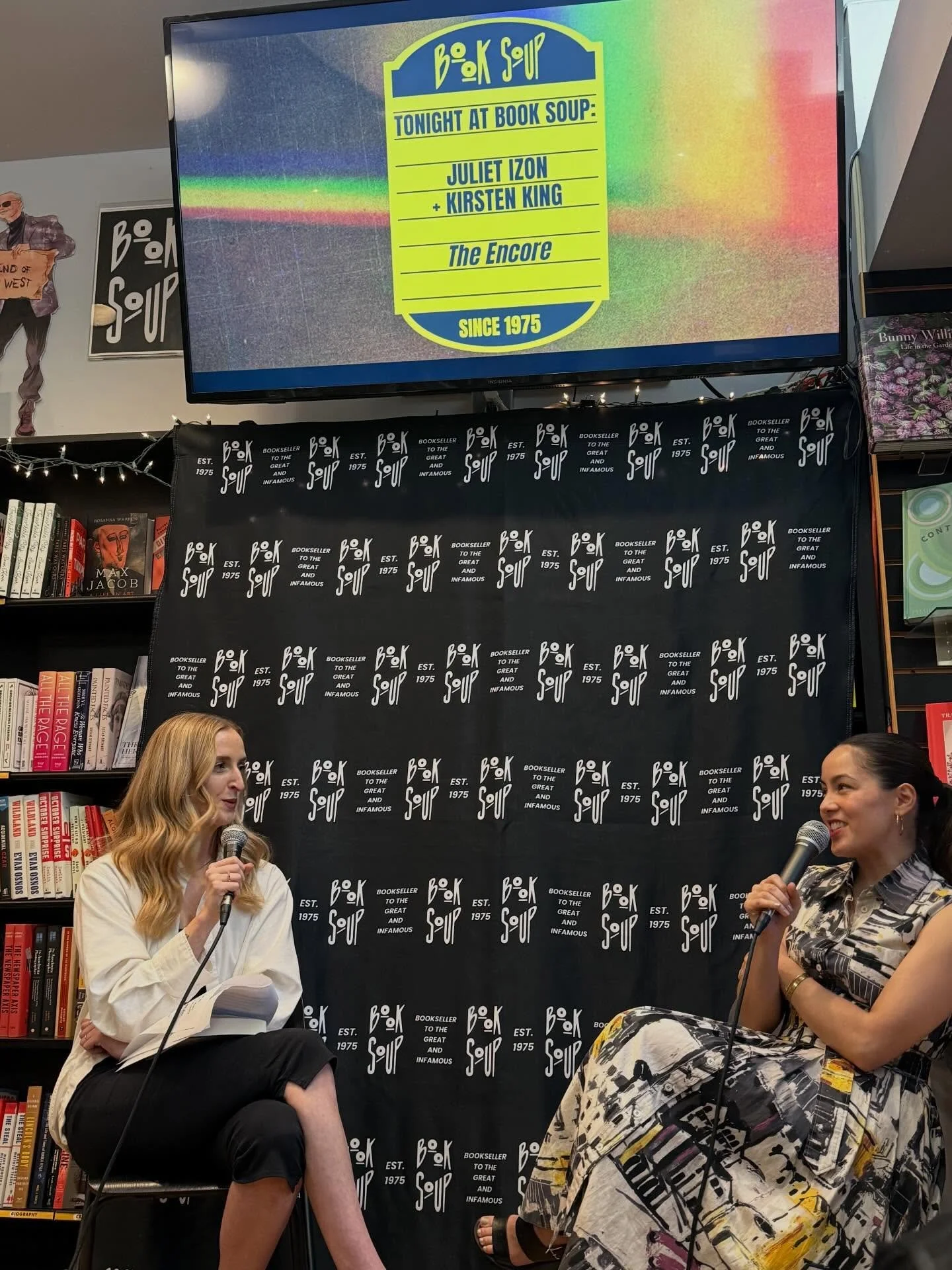 Los Angeles! It&rsquo;s never enough time here, but what a wonderful night at @booksoup with my fellow @2026debuts @kirstenlking (go buy A Good Person immediately). I got to hug my aunt @daisyizonreyes (who was here from Manila!) and my cousin @marga