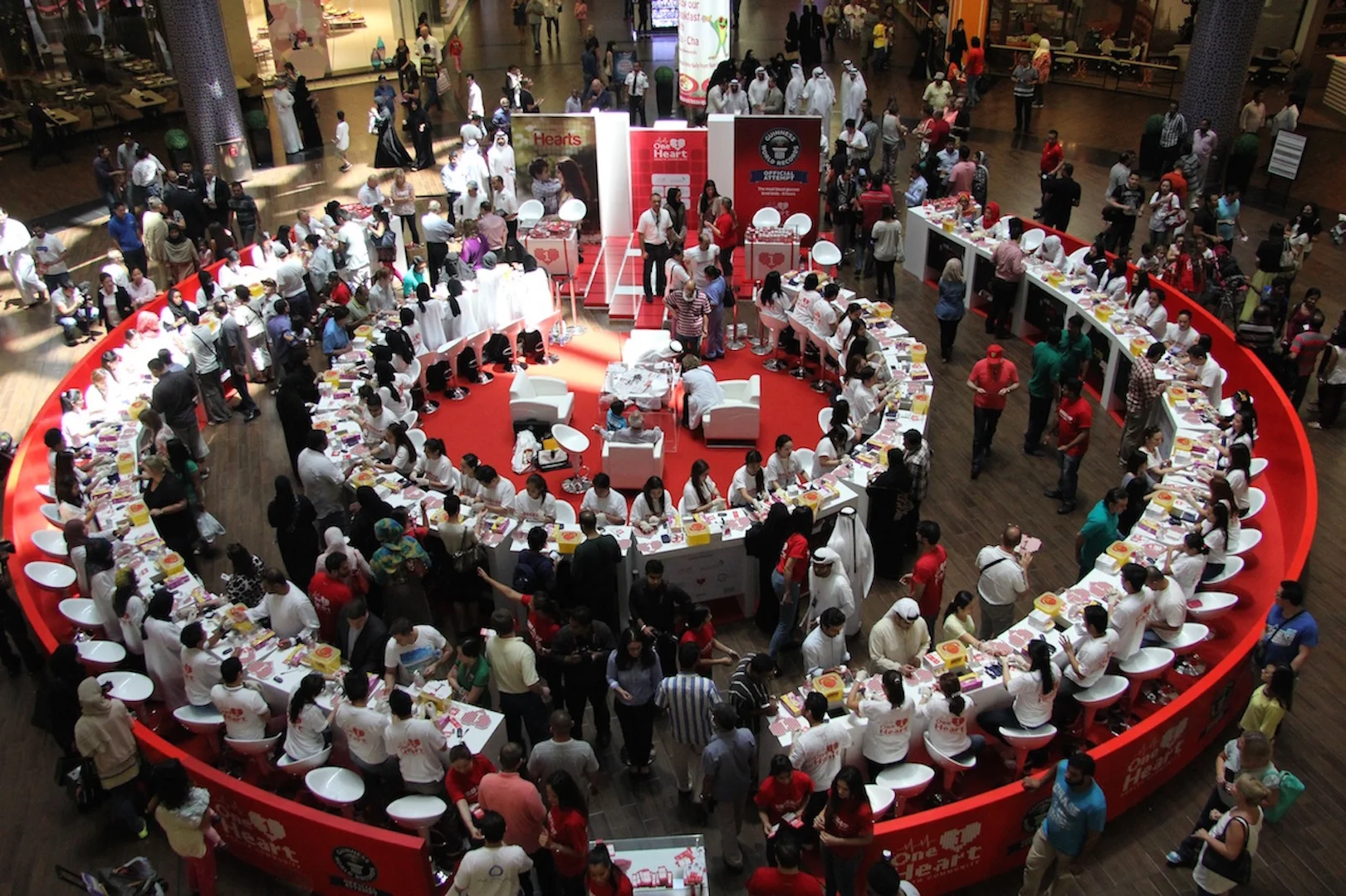 Setting a new Guinness World Record with a health drive at The Dubai Mall