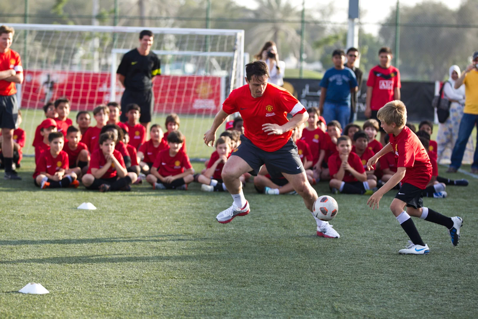 Scoring with Manchester United Soccer Schools in Abu Dhabi