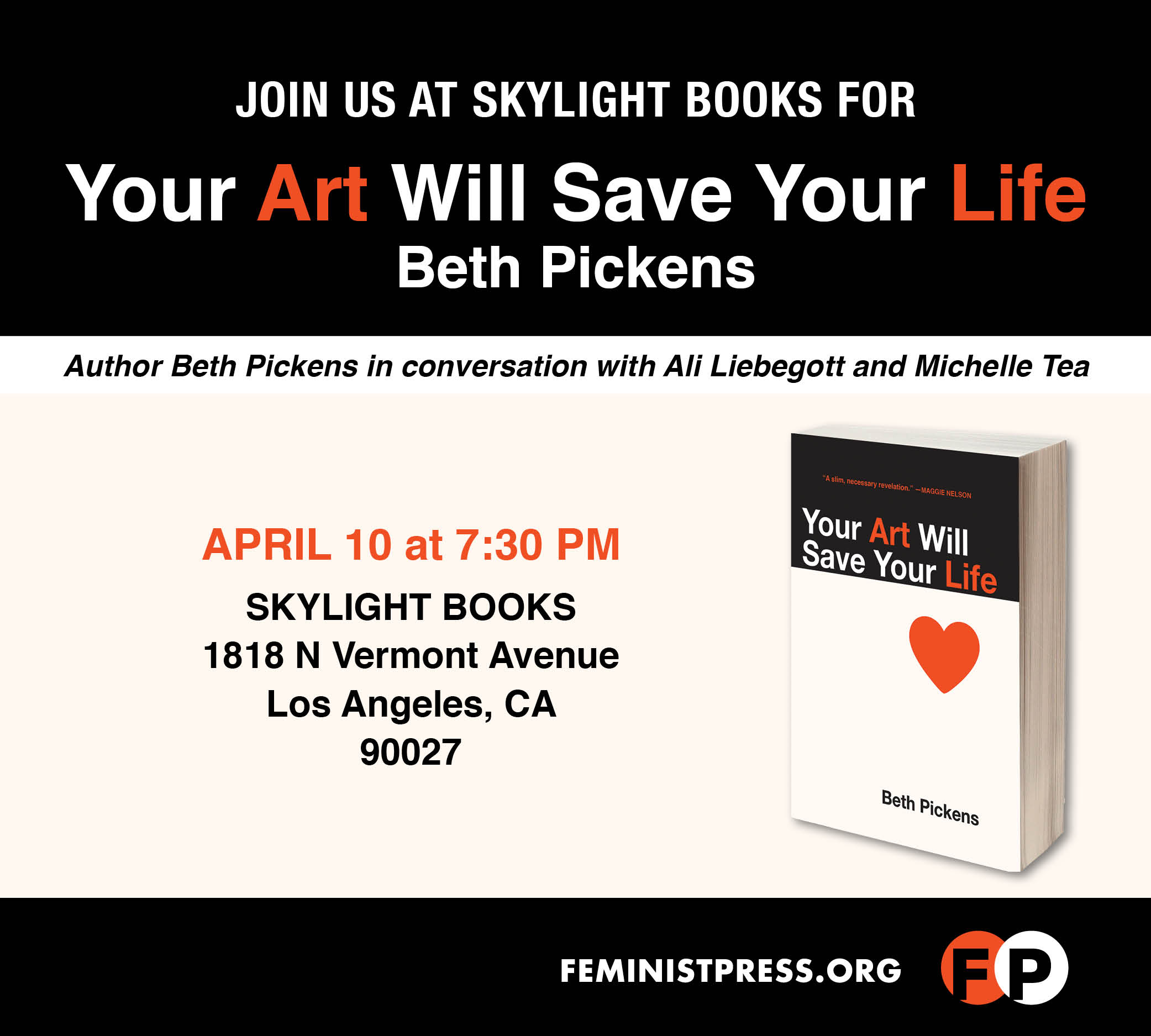 Your Art Will Save Your Life: Skylight Books — Feminist Press