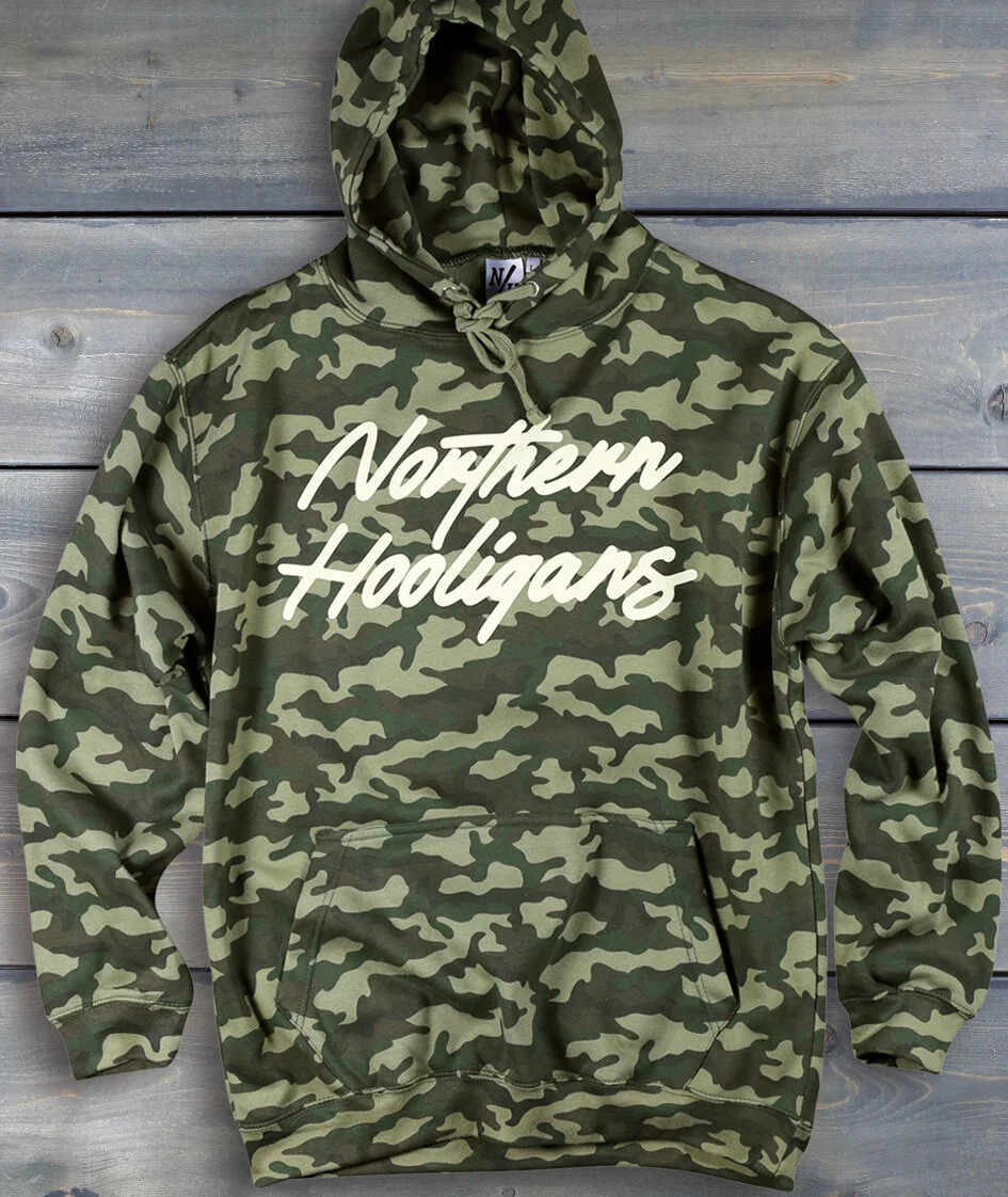 CAMO SCRIPT HOOD | Forrest Camo