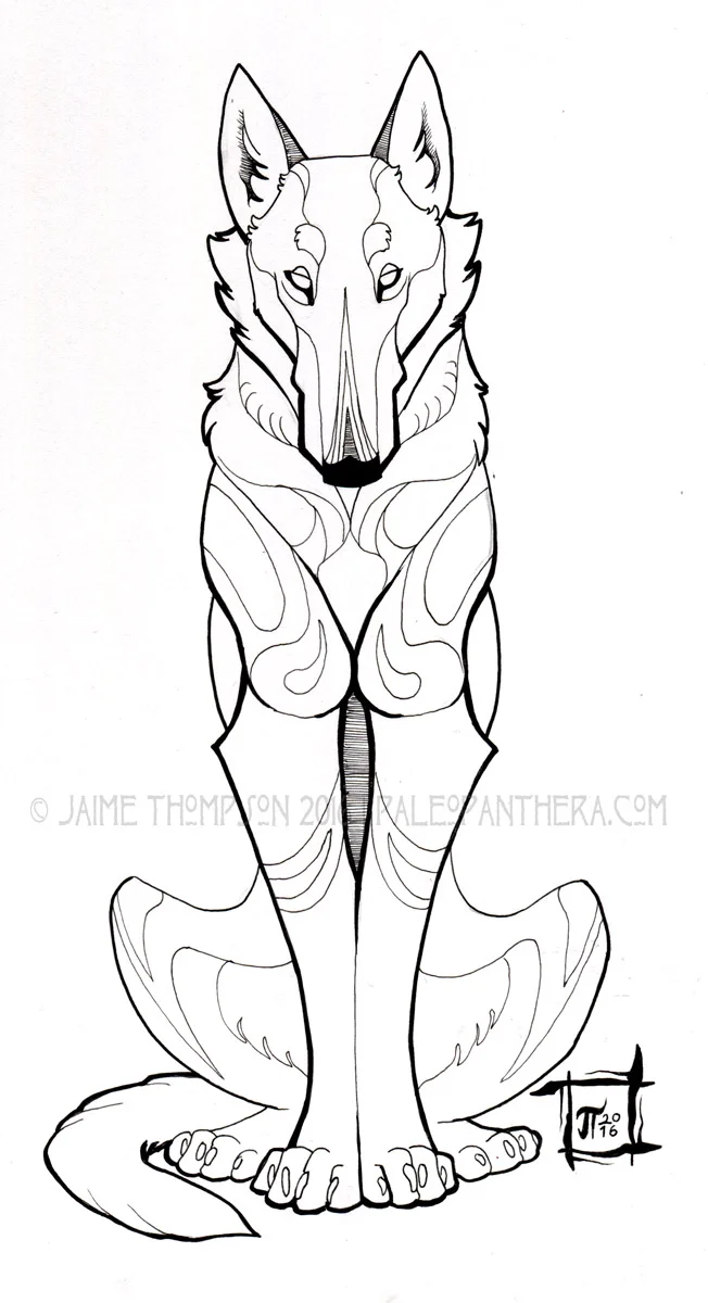 Smooth collie; ink pen. 2016
