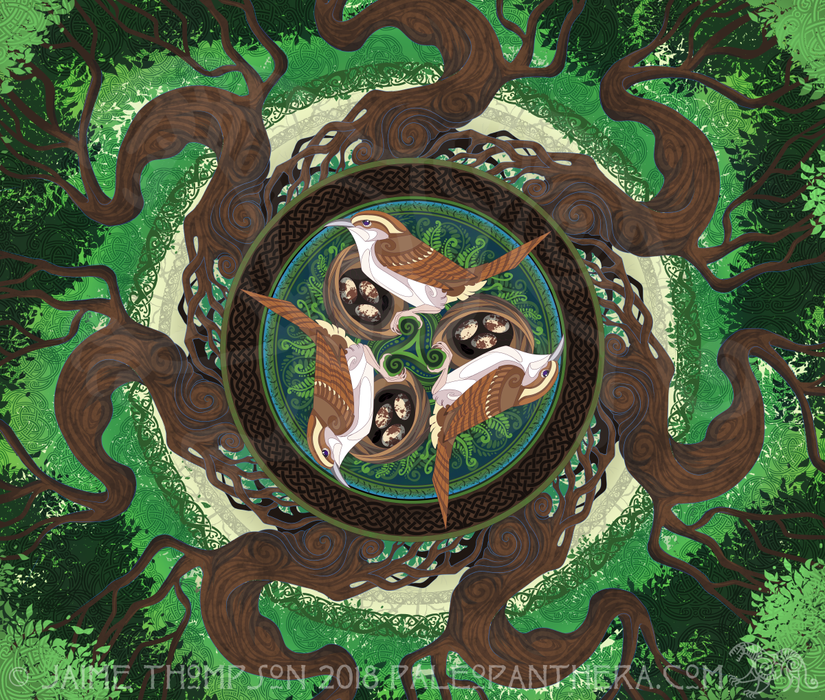 Carolina Wren Mandala