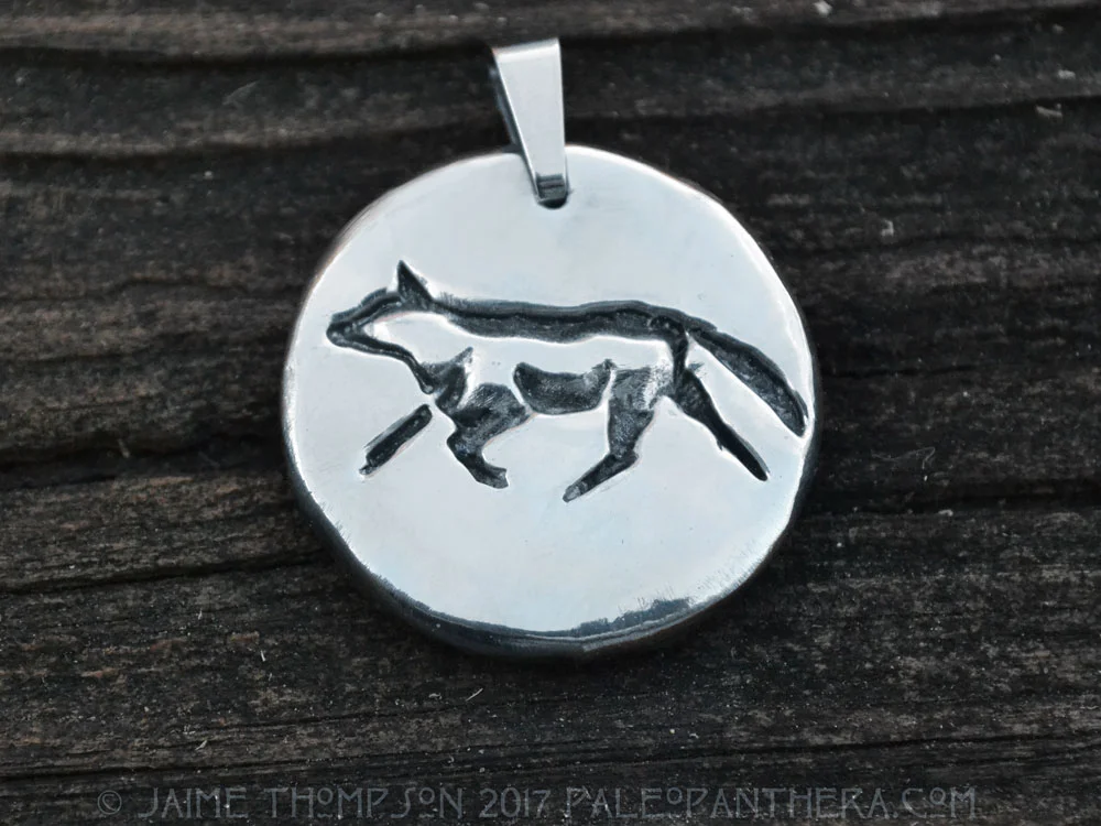 Cave Art Wolf Pendant