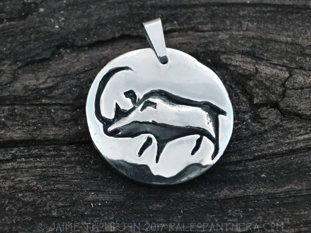 Cave Art Rhino Pendant