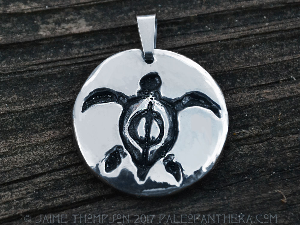 Cave Art Sea Turtle Pendant
