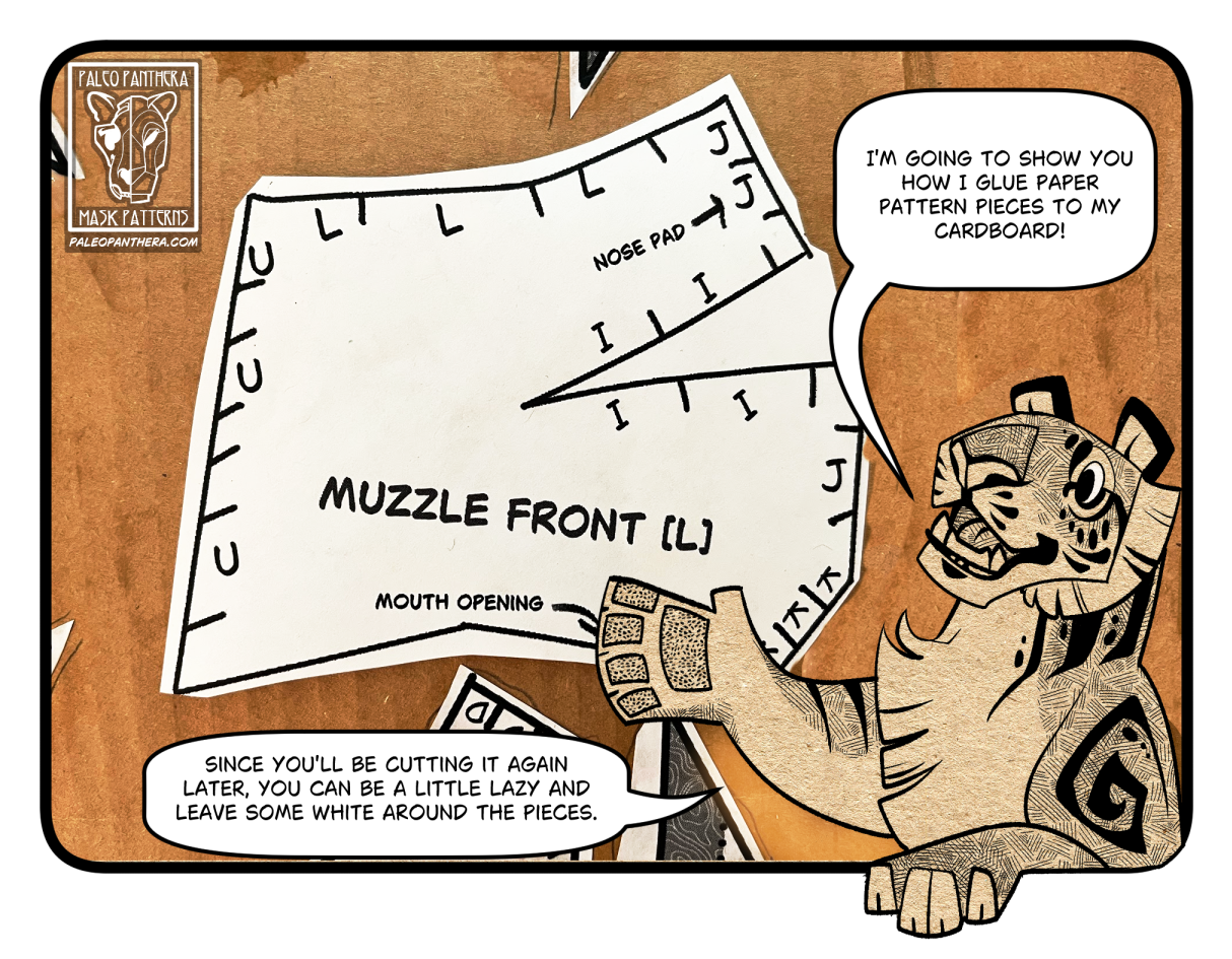 🟡 Gluing Paper Patterns to Cardboard