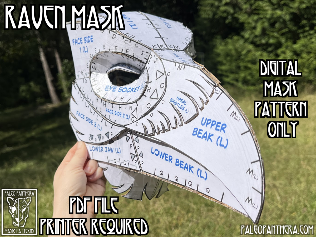 Raven Mask Template
