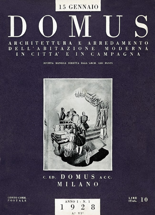 DOMUS, cover of the first issue, 15th January, 1928