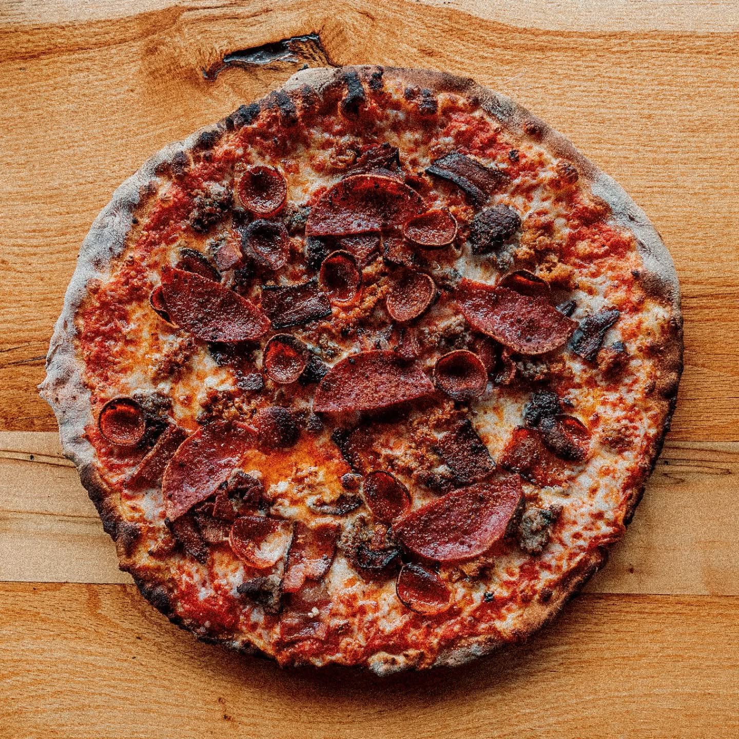 Hello, Clarice.. have you tried The Hannibal yet? It's one of our favorites and it's loaded with alllll the meats, just don't ask where we got them 🥩🤪

#one6three 
#cteats 
#connecticutfoodie
#incrustwetrust 
#newhavenfood 
#meatloverspizza