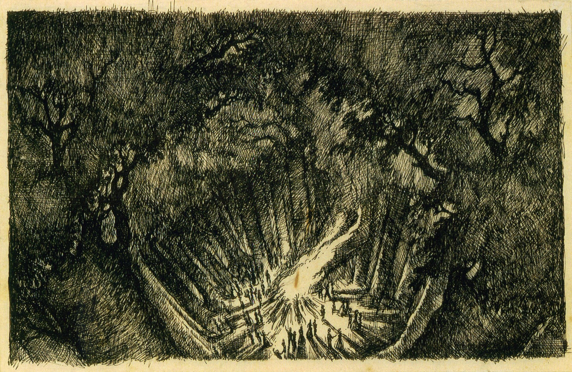 Clive Barker - sketch for The Wood on the Hill