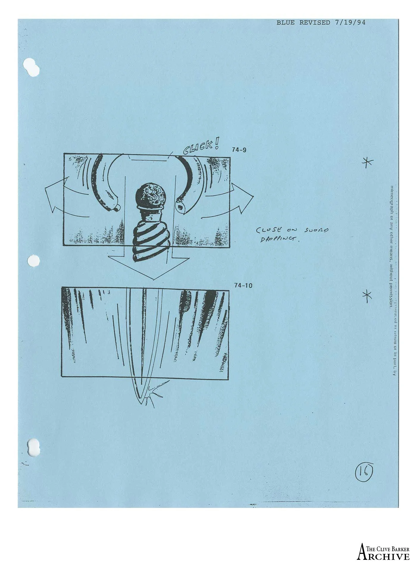 Lord of Illusions - Production Storyboard