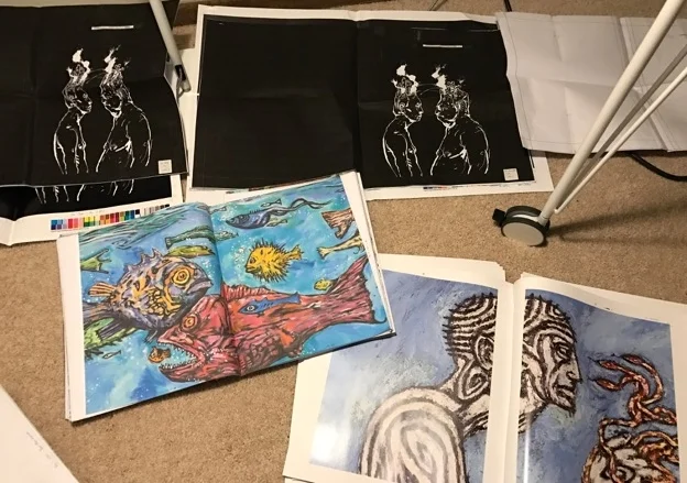 Imaginer 4 proofs - including close-up spreads of The Izabella and Air Martyr