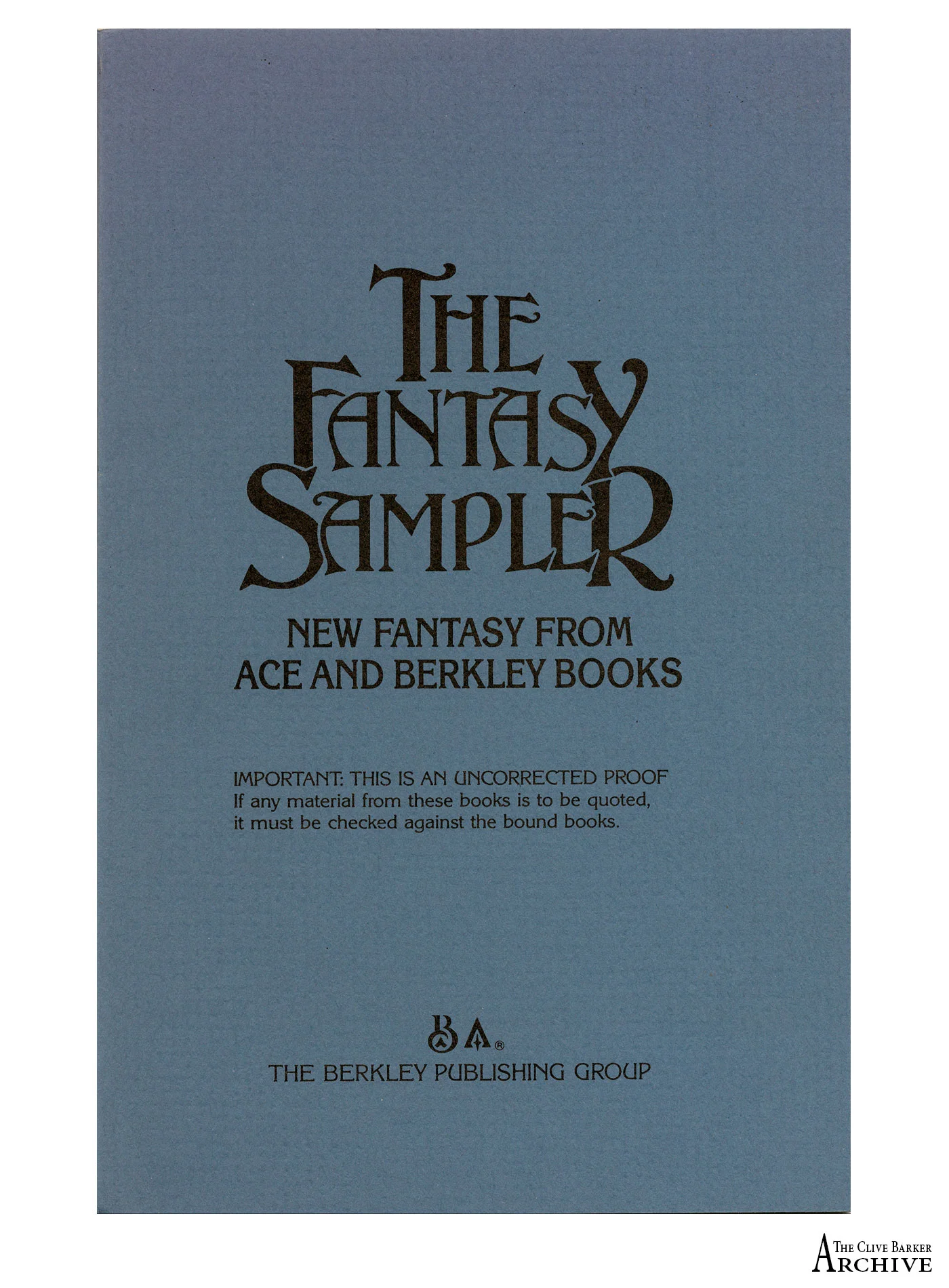 The Fantasy Sampler