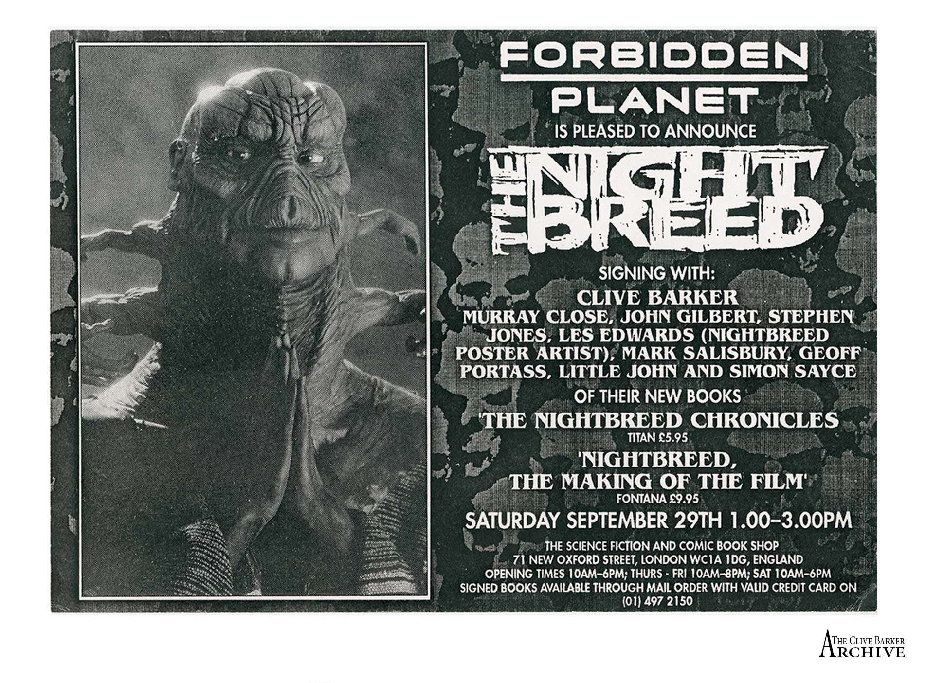 The Nightbreed Signing - Promotional Material