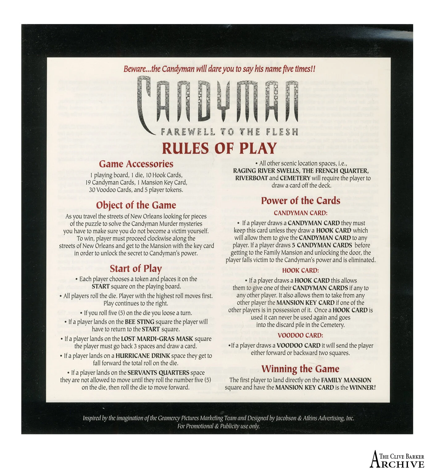 Archive Gallery Images — The Clive Barker Archive