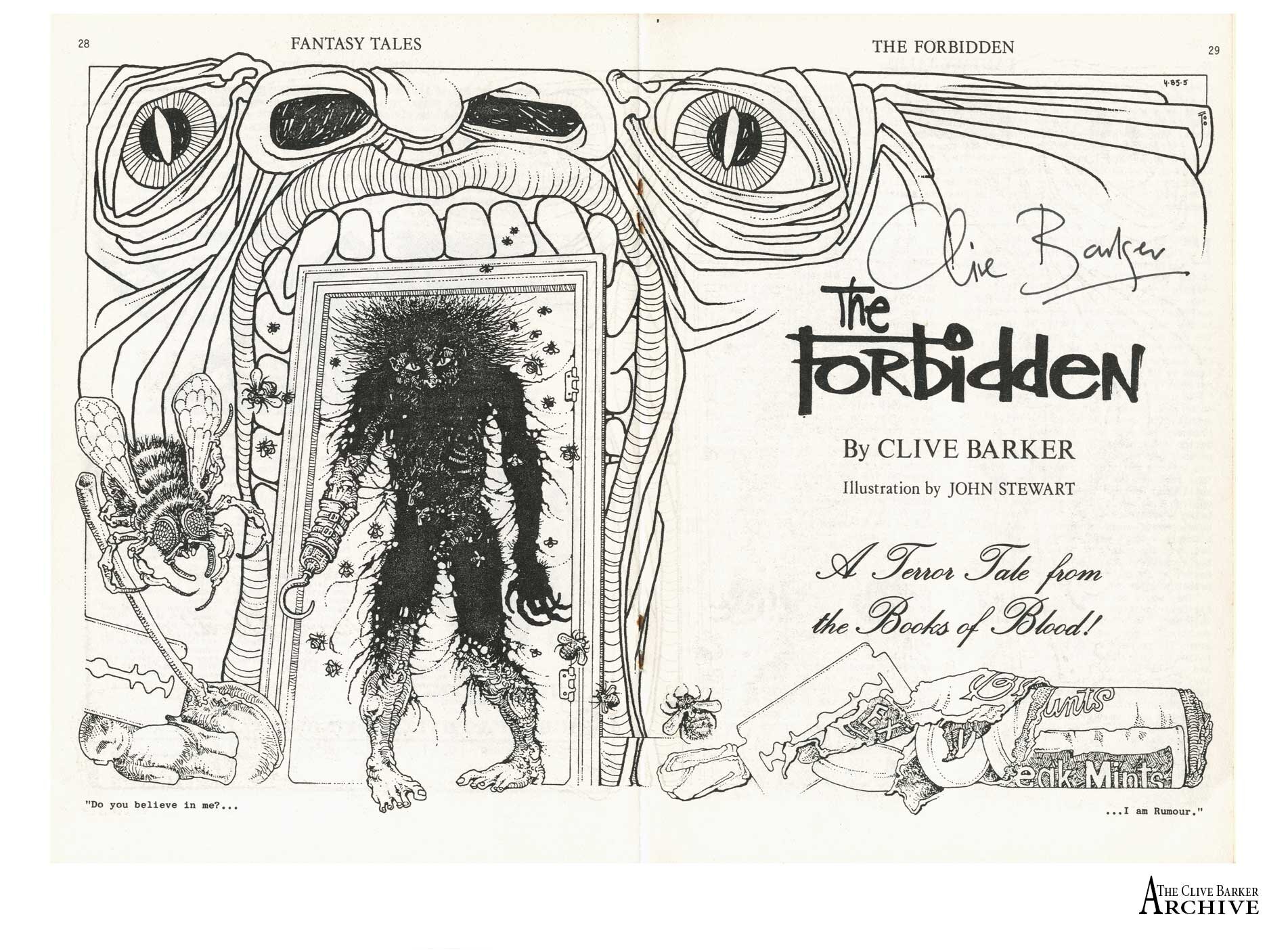 The Forbidden — Blog — The Clive Barker Archive