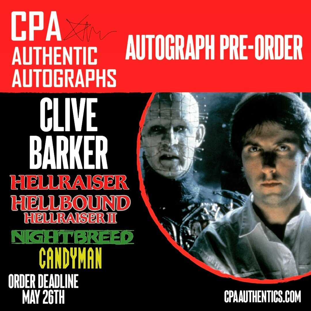 Just a few days left to catch @cpa_authentics signing session with Clive... 🏃&zwj;♀️ 
#clivebarker