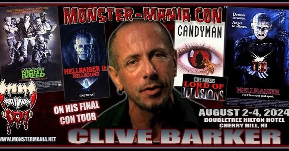 @monstermaniacon announces a convention date for Clive this August 
#clivebarker #signing