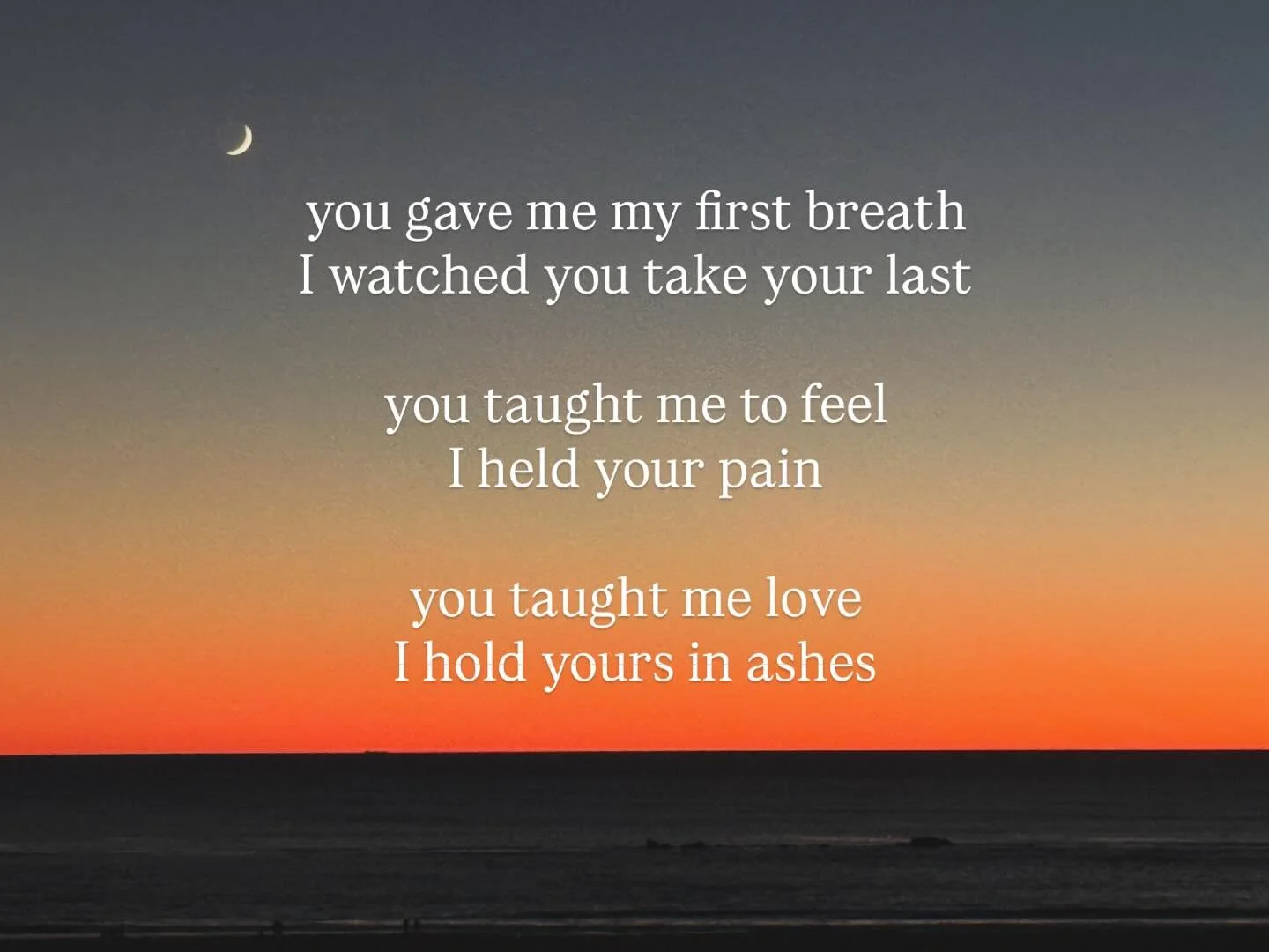 inspired by @sara_rian_books &amp; the beautiful @thegriefgang workshop she hosted. 

You Are My Anchor

for my mama 😇🤍✨🌊⚓️

#grief #poetry #griefjourney #motherlessdaughter #writeaboutit