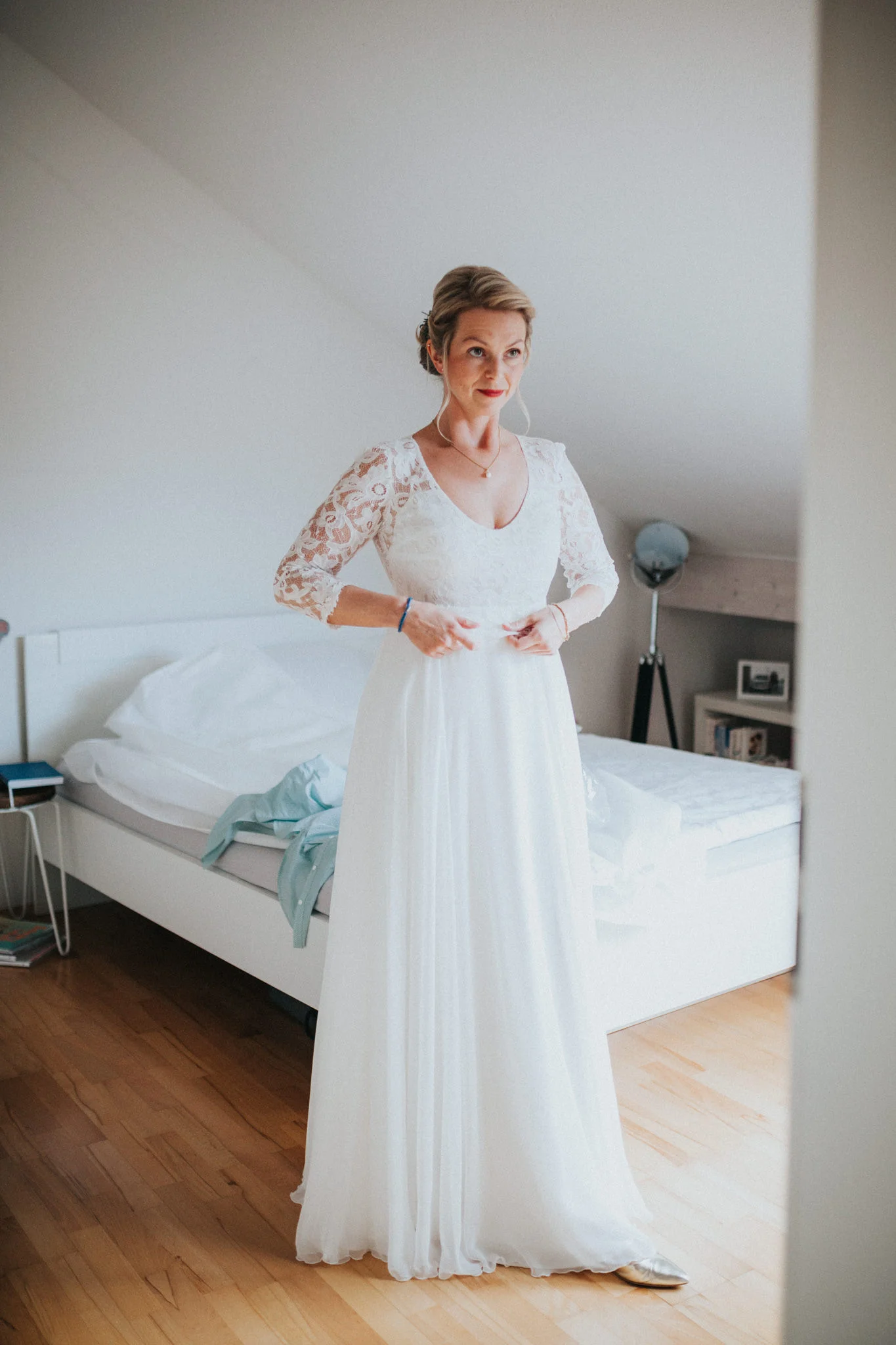 Braut im Brautkleid