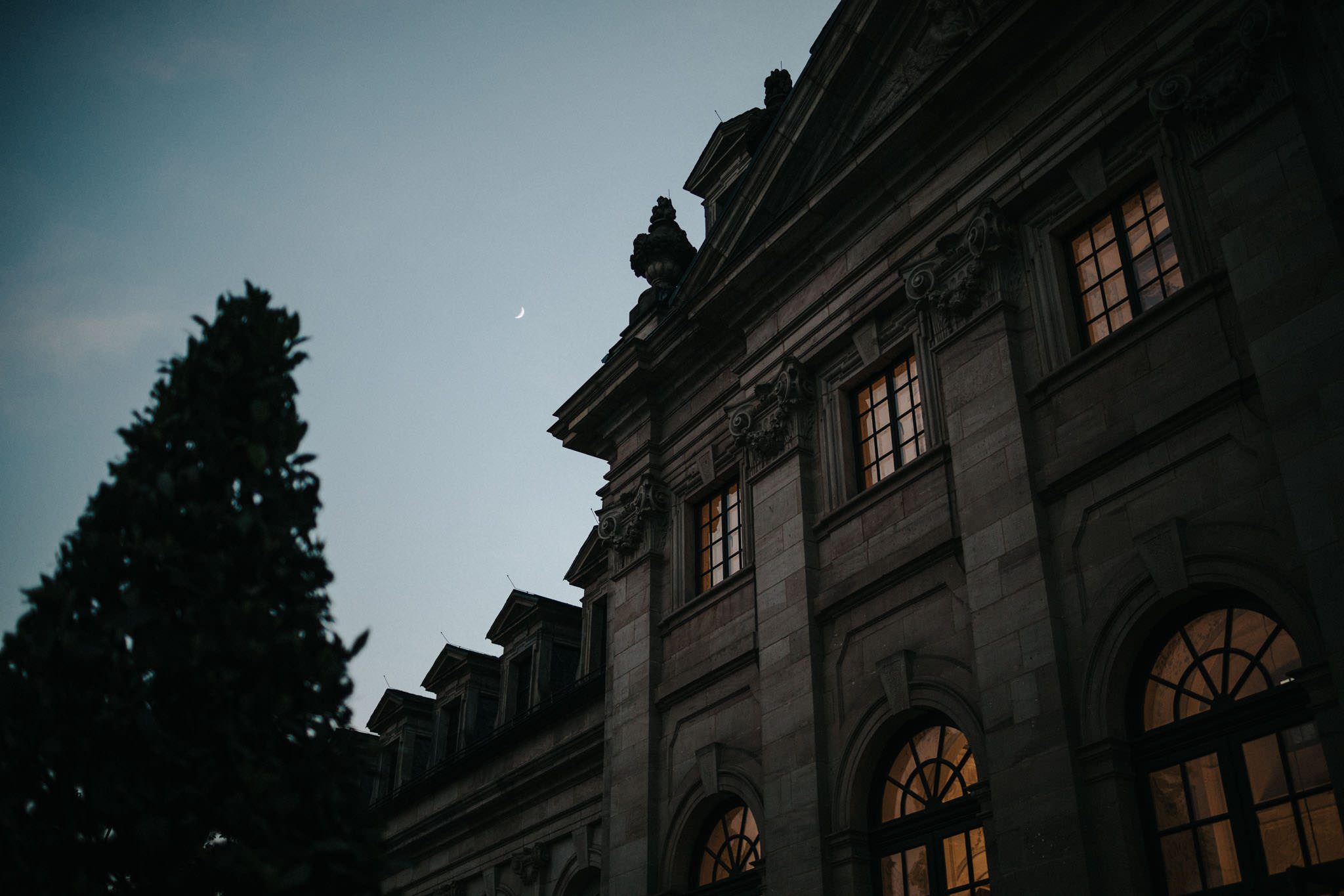 Orangerie Fulda mit Mond