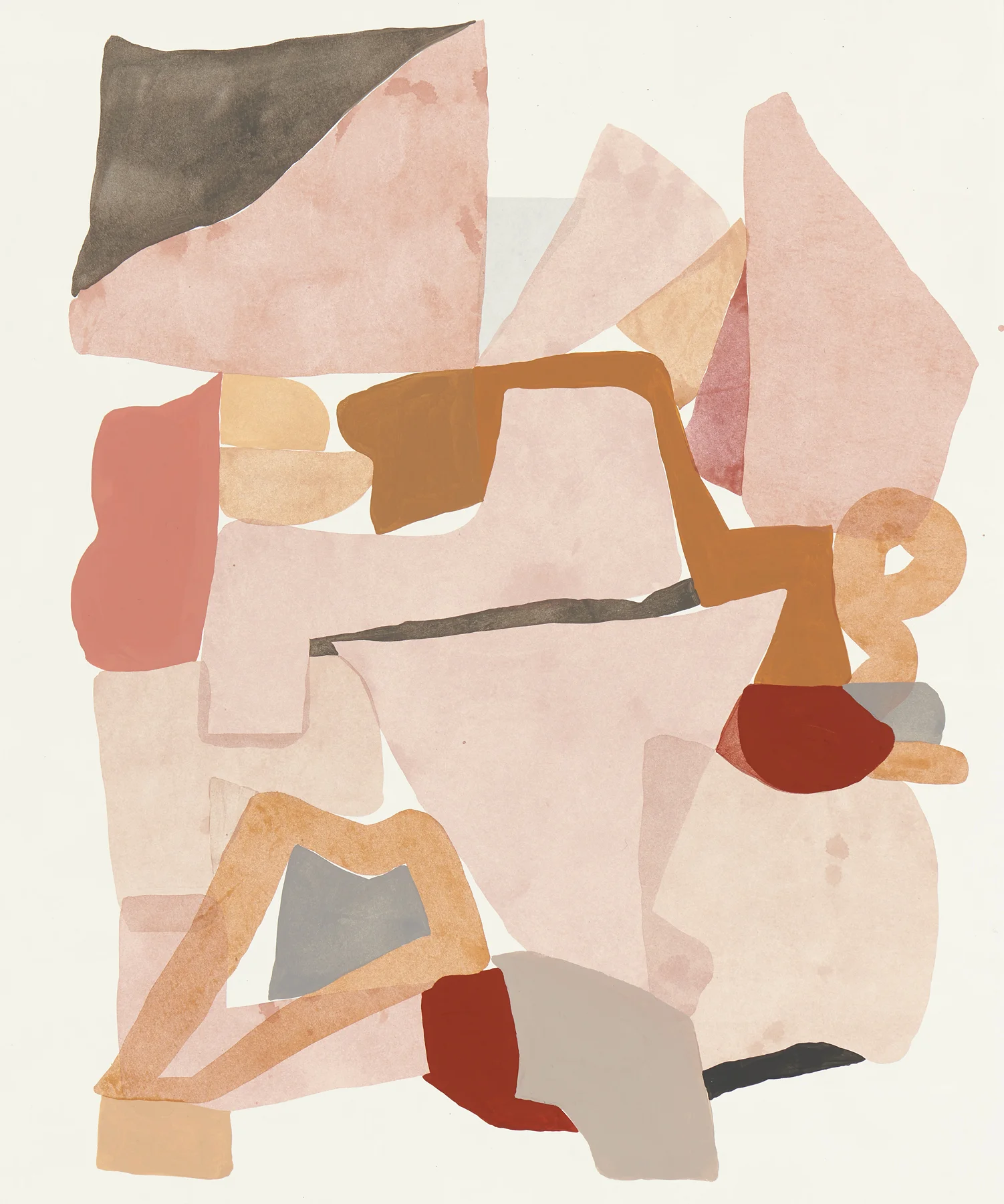 Desert Stack-2, 2019, mixed media on paper, 25 x 22"