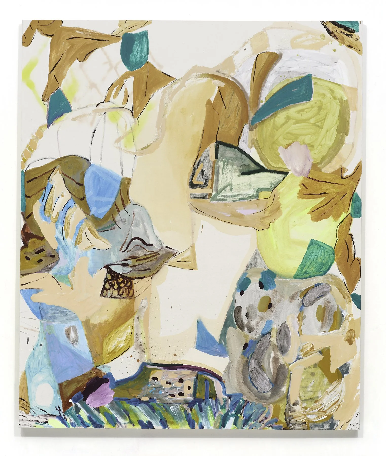 Groundwater, 2026, acrylic and spray paint on canvas, 72 x 60"