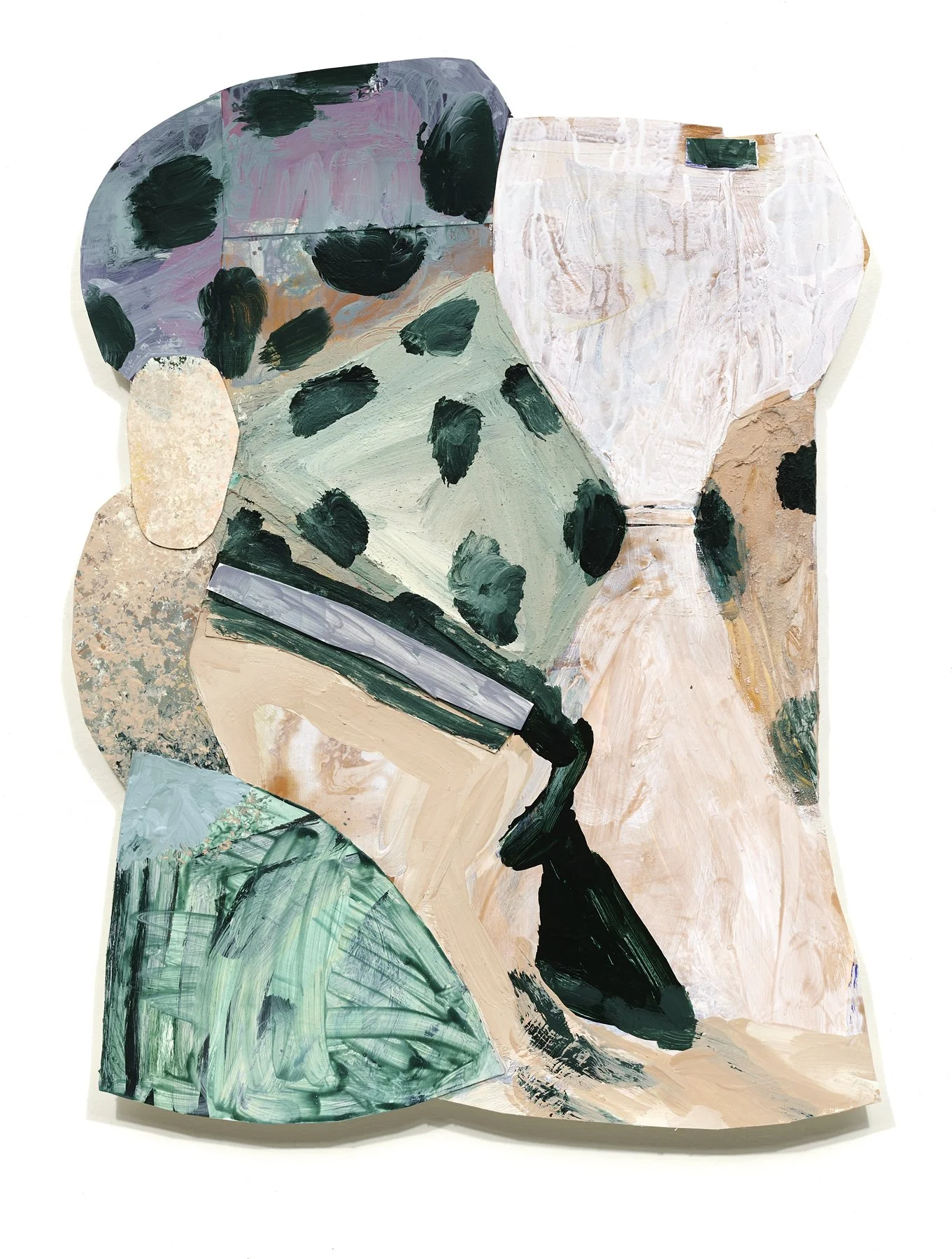 Take me to the Sky, 2026, acrylic, cut paper, gel medium on canvas, 18 x 14"