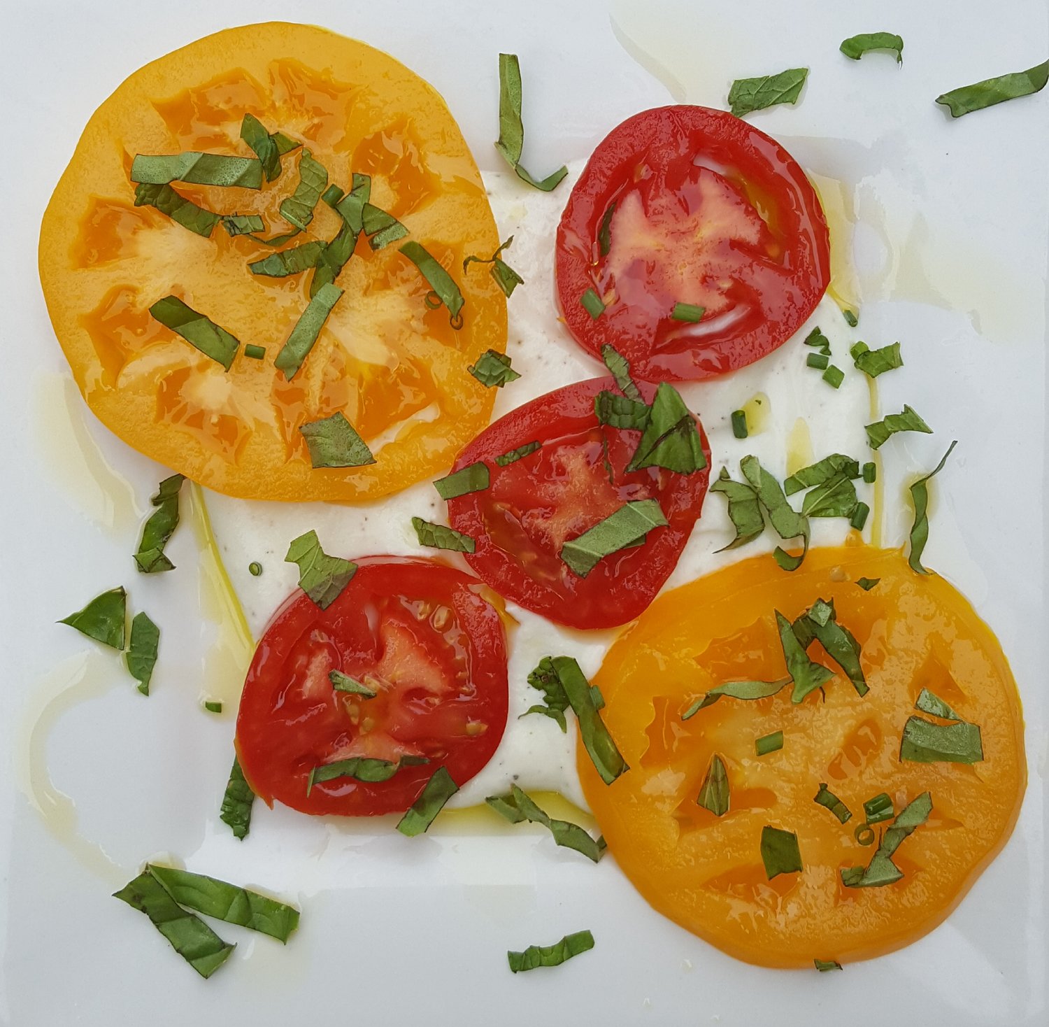 A little bit of this and a little bit of that - Heirloom Tomatoes with Herbs.jpg