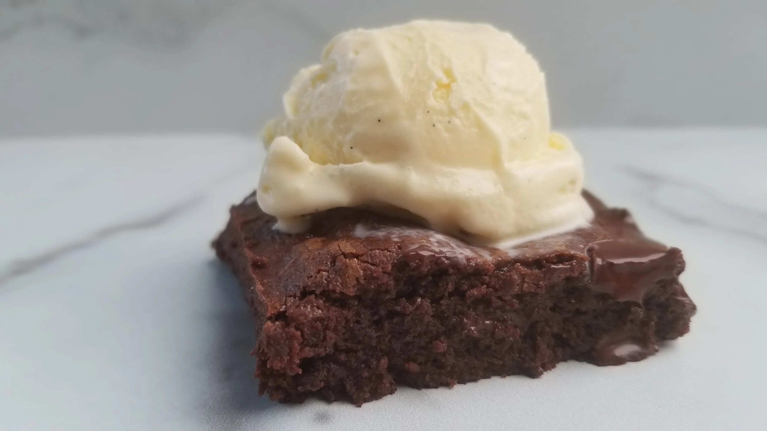Said brownie made with honey instead of table sugar.