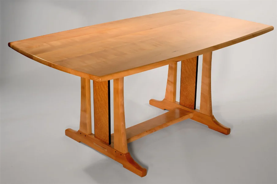 JR DINING TABLE - ARBUTUS, ARBUTUS BURL, EBONY