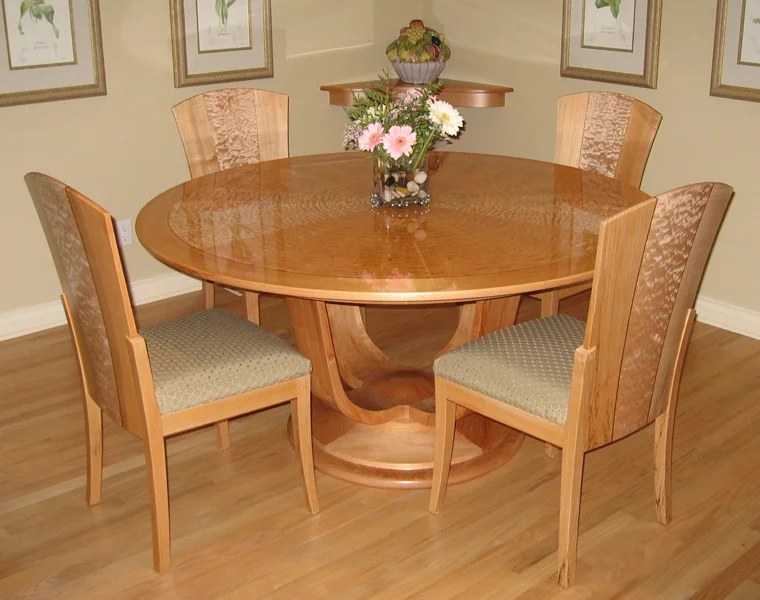 CNN DINING TABLE - QUILTED WESTERN MAPLE