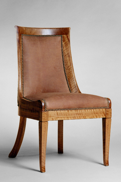 JACKSON CHAIR - FIGURED ARBUTUS, LEATHER