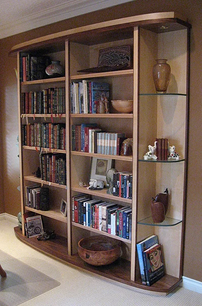 CURVED SHELF UNIT - MAPLE, WALNUT