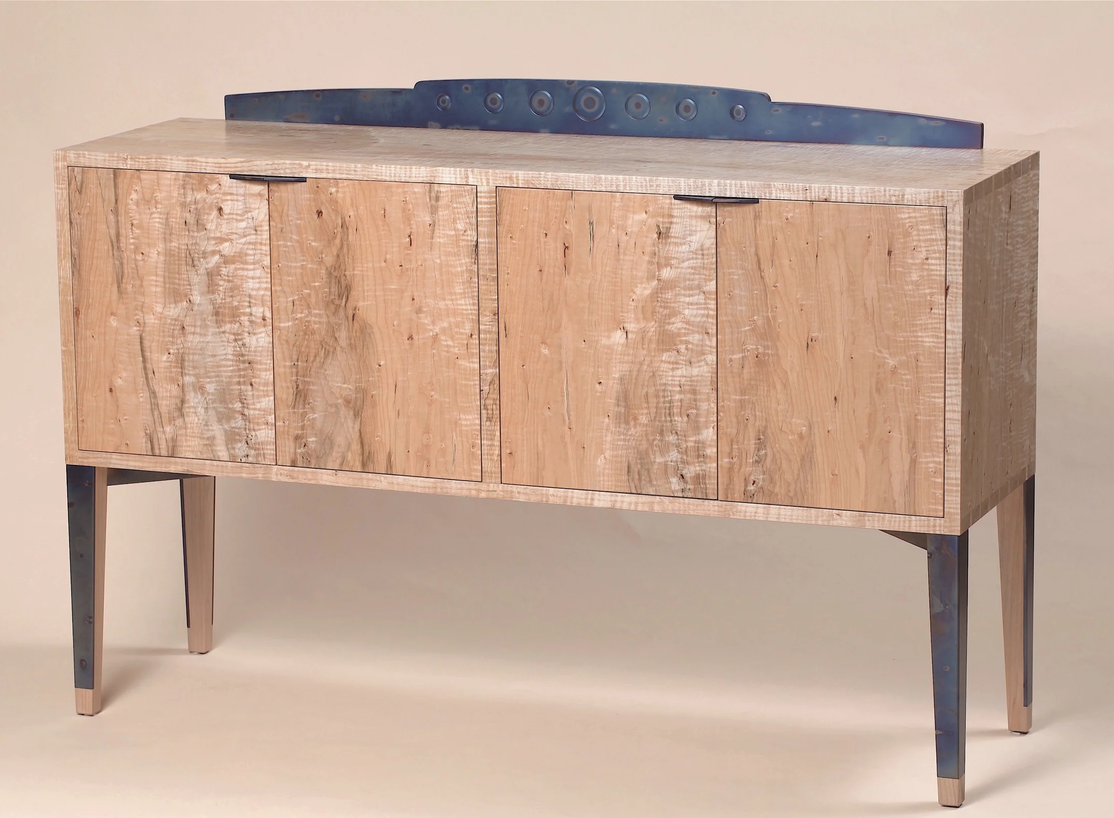 Western Maple Sideboard - Steel Accents