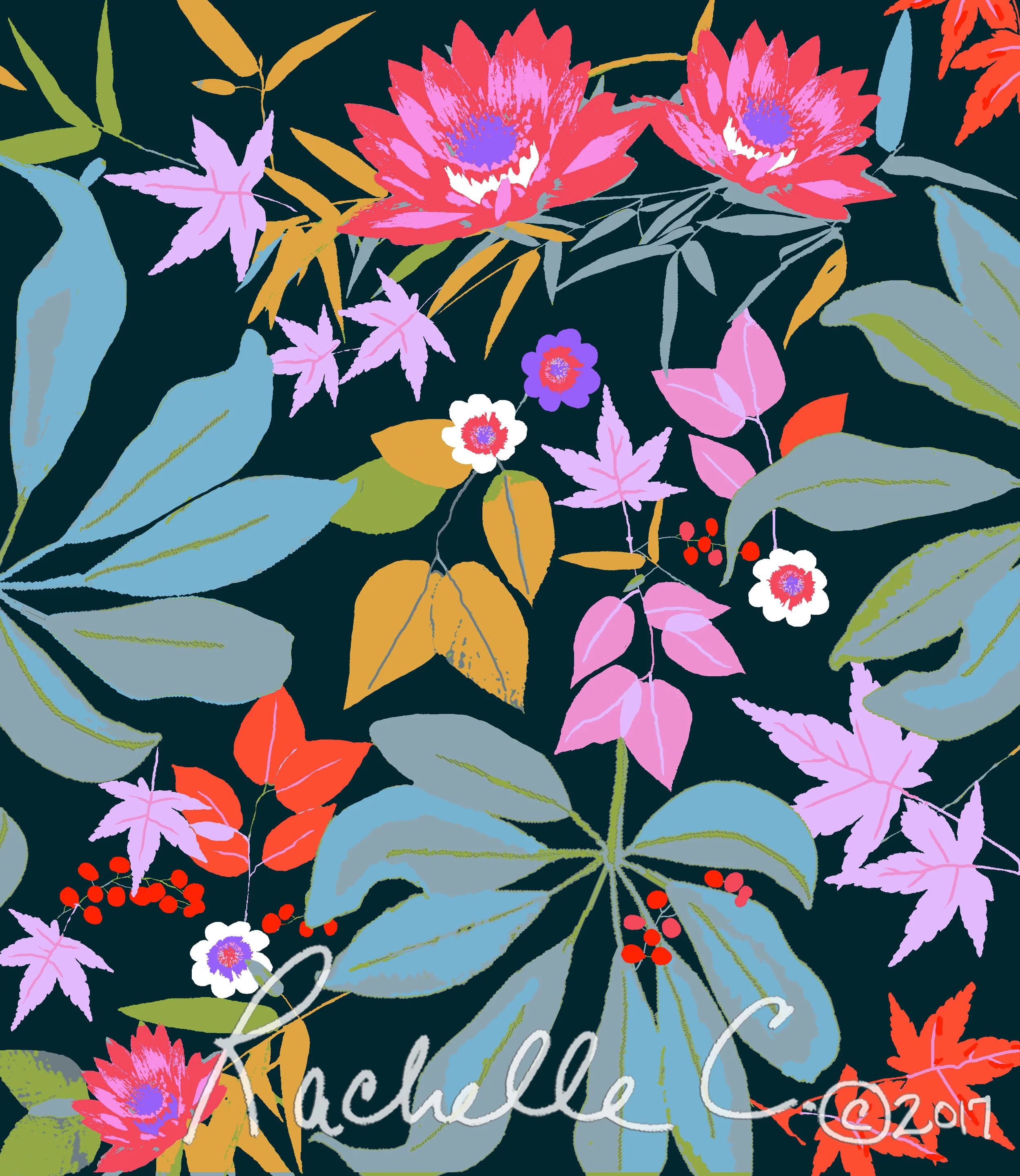"Anguilla" original print , Rachelle Caliolio Design 2019. All rights reserved.