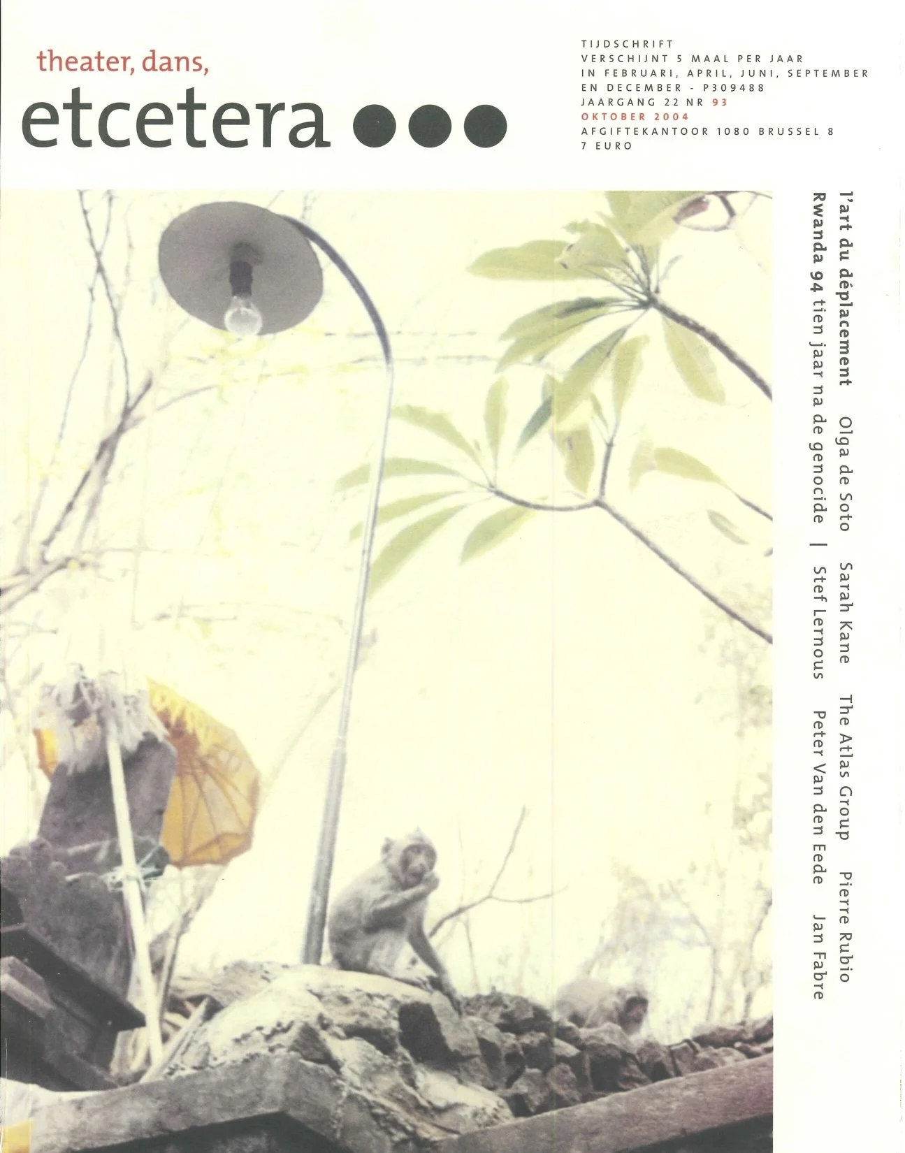    SCHIMMENSPEL ALS HERINNERINGSARBEID. HET DOCUMENTAIRE THEATER VAN OLGA DE SOTO, RABIH MROUÉ&nbsp;EN THE ATLAS GROUP  Essay by Jeroen Peeters Etcetera #93, 2004 Original language: NL  